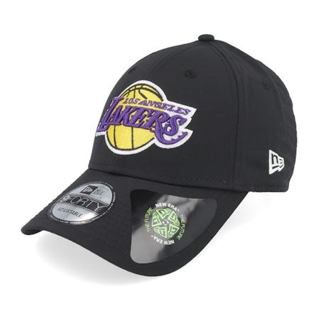 New Era - NBA Svart adjustable Keps - Los Angeles Lakers Recycled 9FORTY Black A-frame Adjustable @ Hatstore