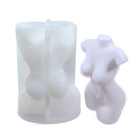 3D kroppsstearinljusform Silikonformkonstdesign - high quality