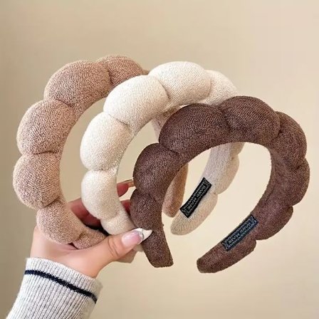 Slitstarkt brett hårband med inbyggd kam och justerbar höjd, perfekt för festfrisyrer, lämpligt för knutar, hästsvansar och flätor.