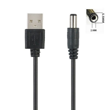 10 stk USB-port til 2,5 3,5 4,0 5,5 mm 5V DC Barrel Jack Power Cab