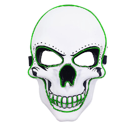 Halloween Maske Lysende Maske Gysermaske Til Festival Cosplay Halloween Kostume Maskerade Fester