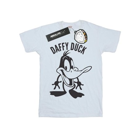 Looney Tunes Herr Daffy Duck Stort Huvud T-shirt XL Vit