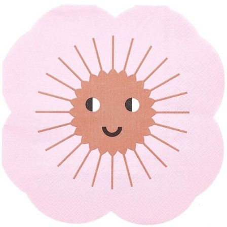 20 blomma pappersservetter 16 x 16 cm