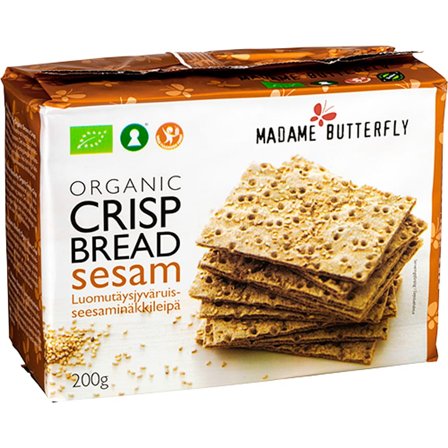 Madame Butterfly Knækbrød Sesam Ø 200 g, Helse & Madvarer, Brød, Kiks & Kager, Knækbrød