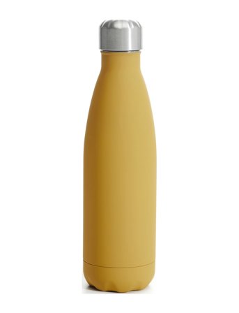 Sagaform Steel Bottle Rubber Finish 50Cl - Yellow - 50 CL
