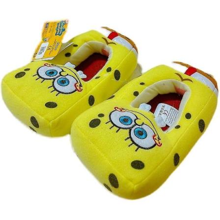 Anime SvampeBob Bomuld Firkant Hjemmesko Kreative Mænd Kvinder Varm Plys Hjemmesko Skridsikker Termisk Soft Slient Sko Gave 35*37