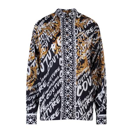 Versace Jeans Couture, Shirt 73Hal 2B1Ns 175 Czarny, Kobieta, Rozmiar: 2XS