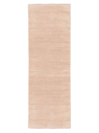 Handloom Fringes 80X200 Small Light Pink Runner Wool Rug