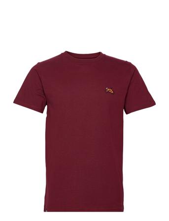 T-Shirt Stockholm Stitch Bike Burgundy T-shirts Short-sleeved Burgunder DEDICATED