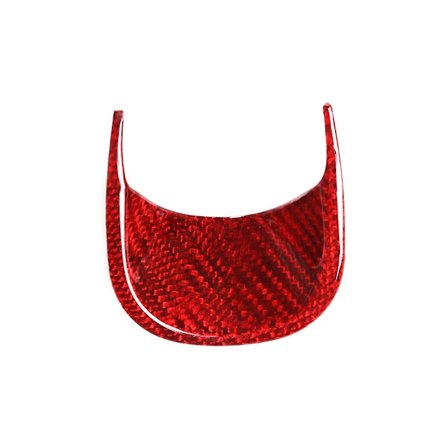 Dekorationsram i kolfiber för instrumentbrädan i bilen, modifierad klistermärke för 2014-2021 Röd