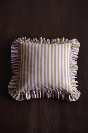 Jotex - 50x50 Cm Putetrekk Lilla/kaki - FREDDIE - Kjøp Pynteputer & trekk hos Jotex