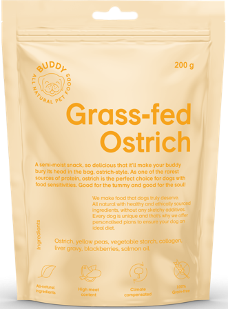 Buddy Semi-moist Snack makupala strutsi/karhunvatukka, 200 g - Buddy