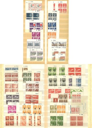 Danmark 1933-1990 - Samling med 4-blokke i 2 indstiksbøger - Postfrisk - 47