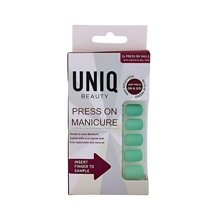 UNIQ Click On / Press On Negle 24 stk. Mint Green, Makeup, Kunstige Negle Og Tilbehør, Kunstige Negle