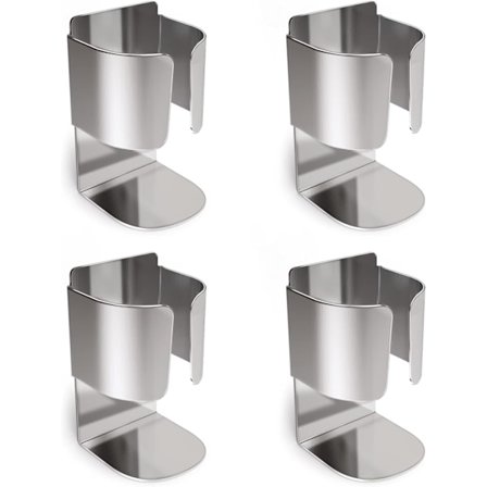 4-pack elektrisk tandborsthållare, väggmonterad elektrisk tandborsthållare med starkt 3M-lim, tandkrämshållare i rostfritt stål.