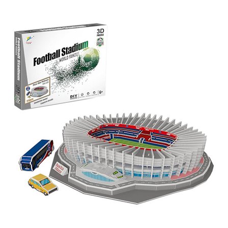 3D-puslesæt Fodboldklub Steder DIY-modelpuslespil Legetøj Papirbygning Stadion Fodbold Fodbold Spil Gaver