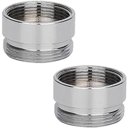 Hanegevind Adapter 2 stk. Aluminium Han-perlator Konnektor til Køkkenvask Vandrenser Kompatibel med de fleste vandhaner