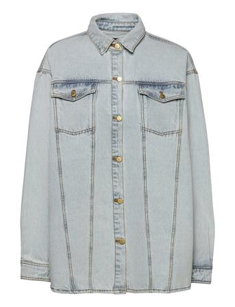 Boyfriend Shirt Langærmet Skjorte Blå HAN Kjøbenhavn