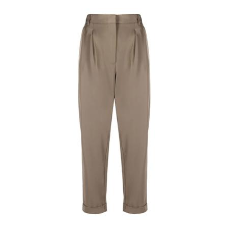 MM6 Maison Margiela, Cropped Tailored Trousers Bruin, Dames, Maat:M