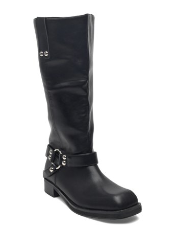 Bianco Biajesse Pull On Biker Boot Faux Leather - Black - 38