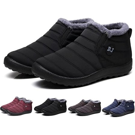 Talvisaappaat Talvi Lumisaappaat Miehille ja Naisille Turkisvuori Vedenpitävät Slip On Ulkoilu Lämpimät Nilkkurit