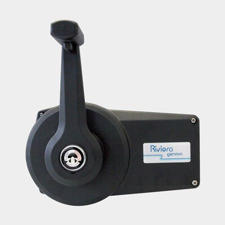 Gasreglage Riviera Genova Nordflex svart enkelhandtag med lås, sidomonterat