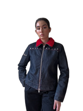 Vintage Acne Fleece Lined Denim Jacket