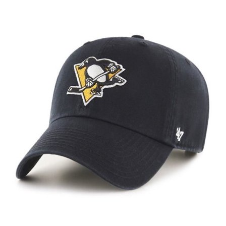 Avslappnad Keps - 47 Brand - CLEAN UP - Pittsburgh Penguins - 100% Bomull - Svart