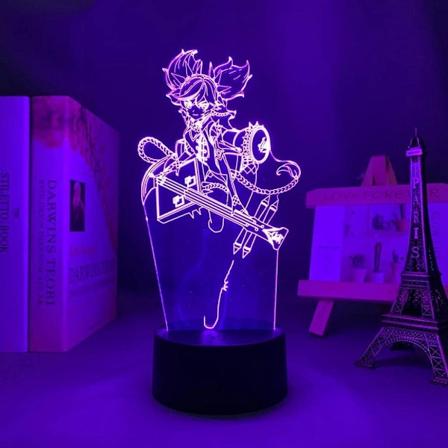 Genshin Impact Xinyan Lampe Spil Lys 3D LED Natlys 16 Farve Skiftende Bordlampe til Hjem Decor Dekorativ Julegave Børn