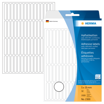 ETIKETT 5X35 F/PERM KLEBENDE