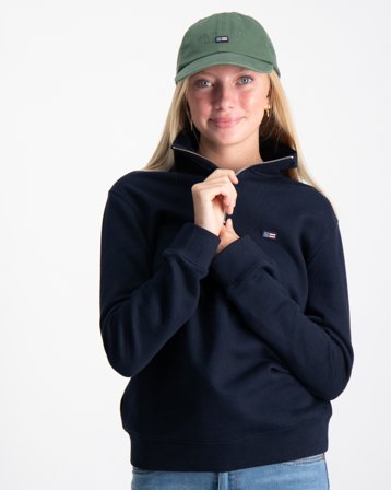 Lexington Terry Organic Cotton Half Zip Sweater Blå Genser Jente - Kids Brand Store