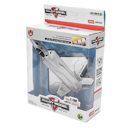 F22 Træk Tilbage Flymodel Høj Simulering Legeringsflymodel Legetøj med Lys Lyd Sølv