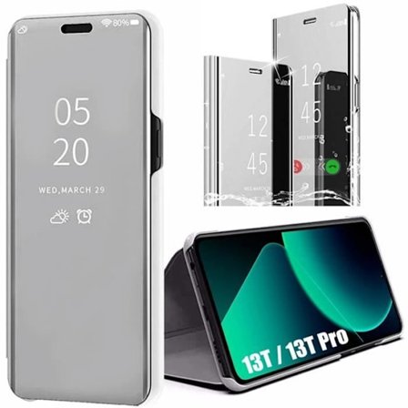 Coque - Xiaomi - 13T/13T Pro - Sølv - Forstærket beskyttelse - Spejl effekt