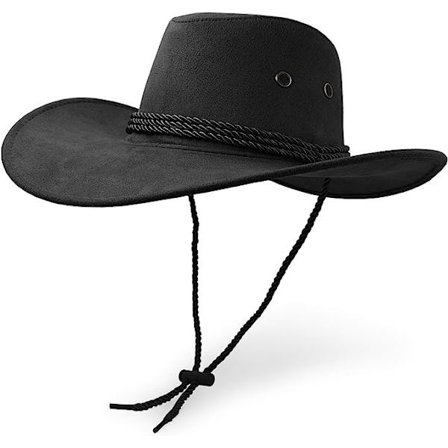 Cowboyhatt, Filt Faux Lær Solhatt, Semsket Reisehatt, Western