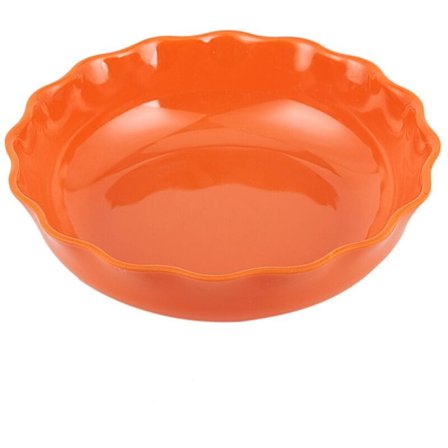 Orange Melamin Frugt Pære Beholder Bakke Med Bølget Kant