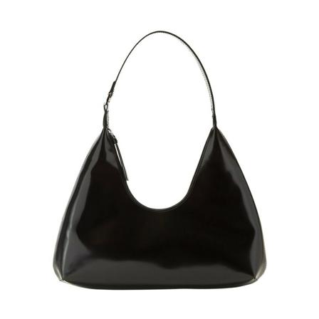 By FAR Amber Black Semi Patent Leather , Zwart , Dames , Maat: ONE Size Schoudertassen