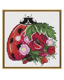 Kreuzstich-Kit Blumenkäfer - M.P Studia