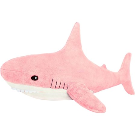 Hai-pehmolelu, täytetty eläin 17" Söpö hai-lelu pehmotyynyt pehmeää puuvillaa hait pehmot merieläin nukke lahjat (vaaleanpunainen)