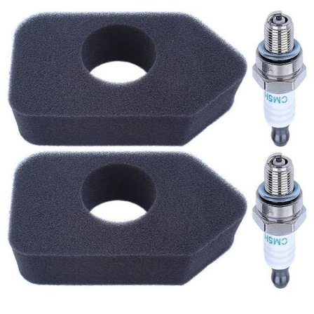 Luftrenare Tändstiftssats med 2 stycken Kompatibel med Briggs and Stratton 795083 698369 Classic Sprint Quattro 3.5-4HP 272235S 272235