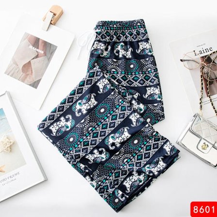 Byxor med vida ben Elephant Print Pant 01 01