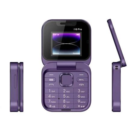 2024 Uusi Mini Flip -matkapuhelin, 2 SIM-korttia, pieni näyttö, taitettava matkapuhelin, 100% uusi purple