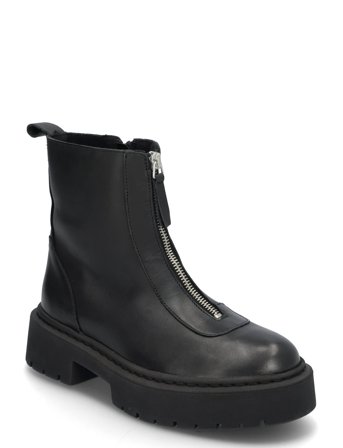 Gabby Biker Boots Shoes Boots Ankle Boots Ankle Boots Flat Heel Black Steve Madden