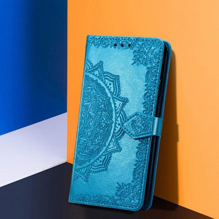 Etui til Samsung S22 blå Flip kort