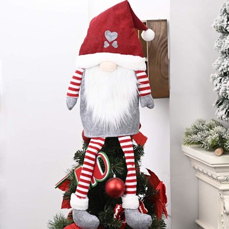 Nisse Juletre Topper, 47 Tommer Svensk Tomte Nisse Julgran Topper, Nisser Plysj Tomte Stor Julgran Topper Dekorasjoner