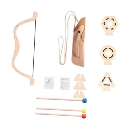 Trä Bågskytte Leksaksset Barn Pil och Båge Leksak för Inomhus Barn Pojkar och Flickor