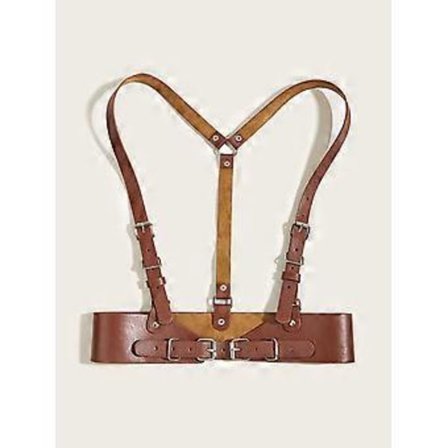 Dame Kropp PU Lær Sele, Punk Belte Smal Kropp Justerbar Strømpeholder for Kjoler, Kroppskorsett Tilbehør