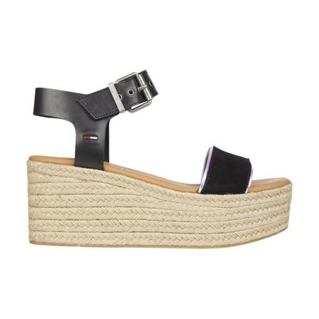Tommy Jeans, Wedges Czarny, Kobieta, Rozmiar: 40 EU