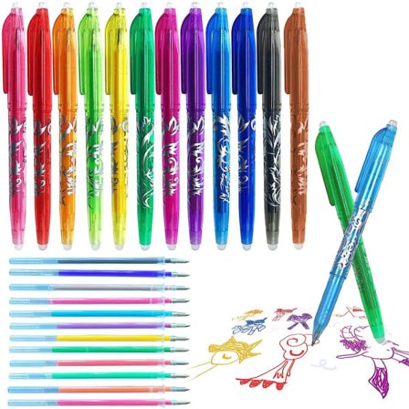 12 st Multi Easy to Erase Neutral Pen Kreativ Färg Erasing Pen Student Temperaturkontroll Raderbar Pen Varmvatten Pen 12 st Färg 0,7 mm
