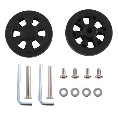 60mm x 12mm Kuffert Hjul Udskiftning Slidstærkt Miljøbeskyttende PU Kuffert Udskiftningshjul Sort Par