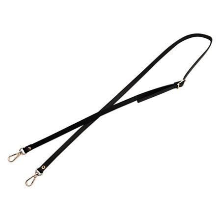 120 cm læderrem håndtaske bælter SORT